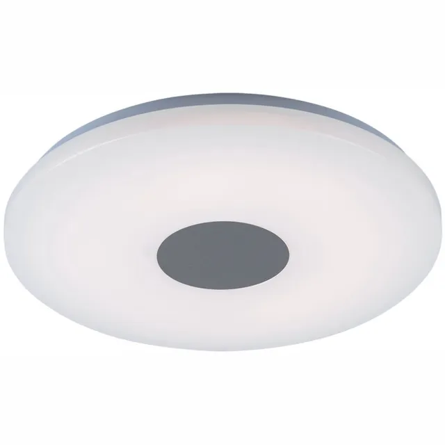 Globo Lighting LED plafondlamp Plafondlamp Woonkamer in ronde vorm, chroom met acryl kap, 1x LED 18W 1260 lm warm wit, 37,5 cm