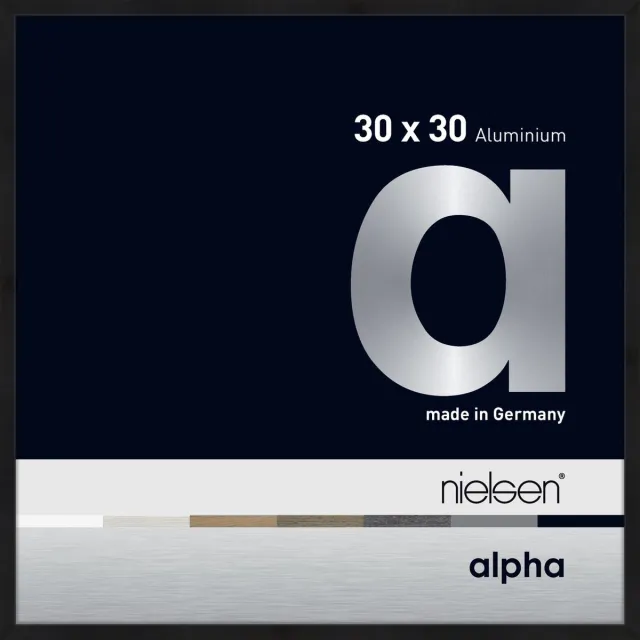 Nielsen Alpha Aluminium Wissellijst Black Matt 30x30cm Matzwart