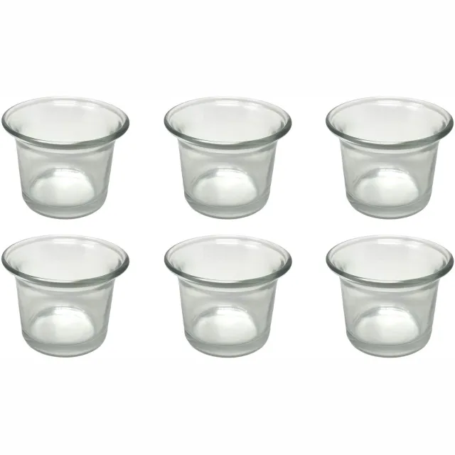 ‎DanDiBo Theelichtglaasjes helder - Set van 6 - 4,5 cm transparant