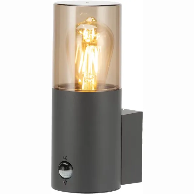 Avide Wandlamp Buiten Athen met Bewegingssensor - Moderne Buitenlamp PIR - 22cm - LED - 220-240V - Zwart