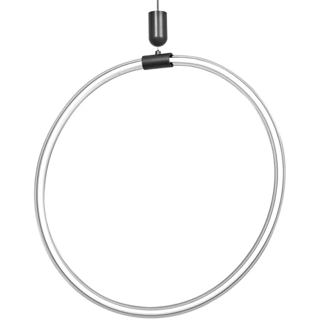 Osram Decor Aura hanglamp Vert van gebogen polycarbonaat met LED en filament design, 18 W, 2000 lm, 3000 K, 830 warm wit, klikdimbaar, donkergrijs, kunststof (PC), 498 mm, IP20