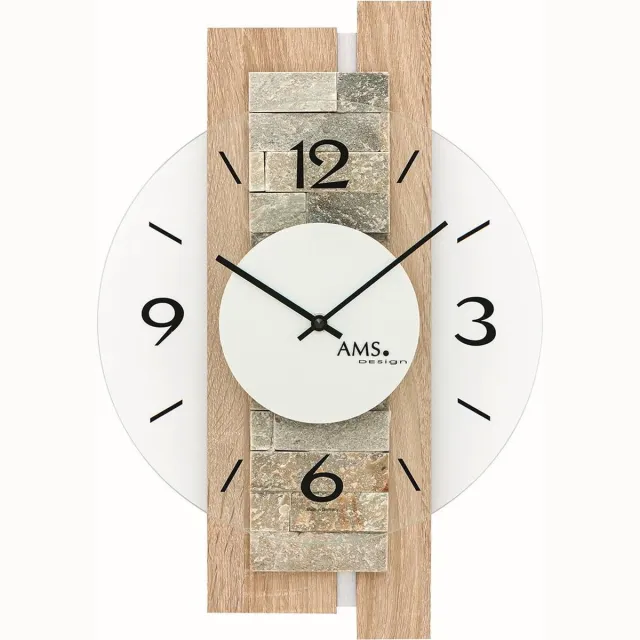 AMS 9542 Wandklok Sonoma-Natuursteen Beige