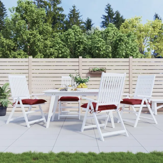 vidaXL Stoelkussens 4 st 40x40x7 cm oxford stof wijnrood