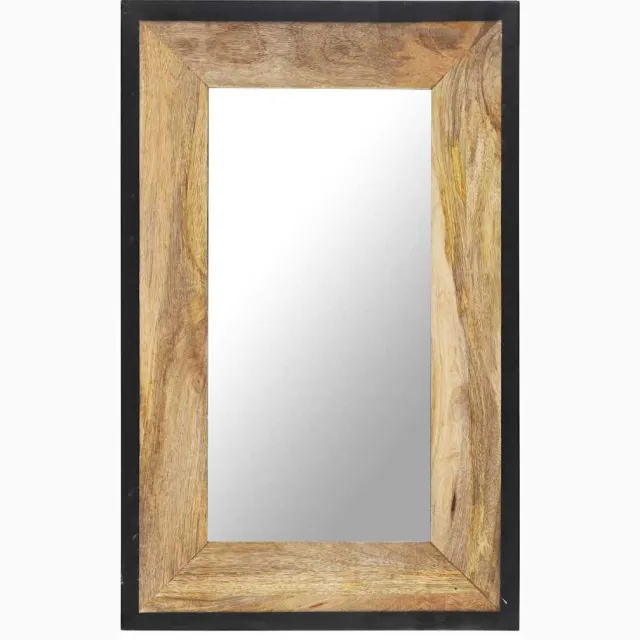 vidaXL Spiegel 80x50 cm massief mangohout bruin
