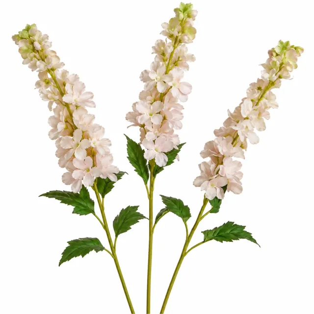 Globalgiftshop Steelbloem - kunstbloemen ridderspoor 82 cm licht roze - 3 takken