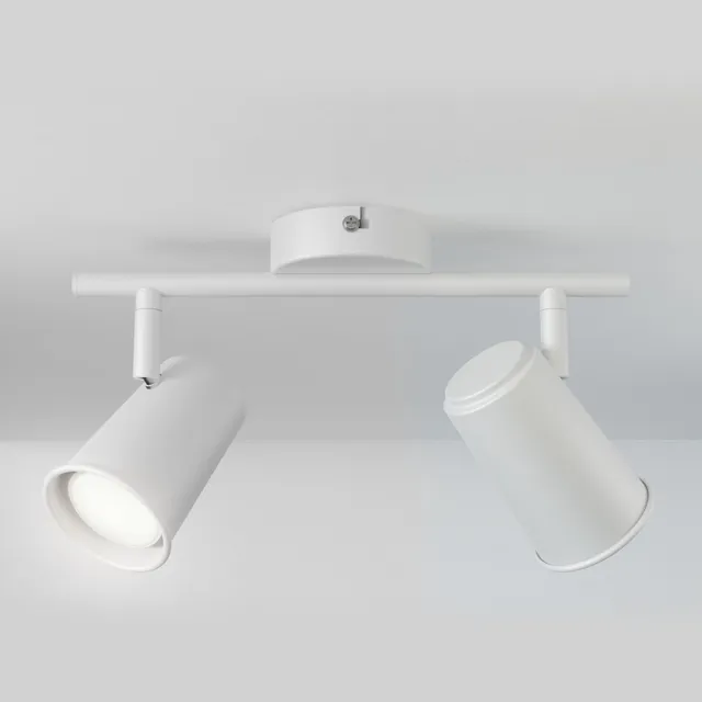 HOFTRONIC Riga LED Plafondspot 2 Lichts GU10 6000K Daglicht wit - Wit - Spotje - Opbouwspot L274mm - Modern - Plafondlamp Woonkamer, Slaapkamer, Gang, Keuken