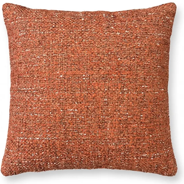 Woonexpress Sierkussen Doura - Zacht Chenille Kussen met Grove Structuur Oranje/Terra