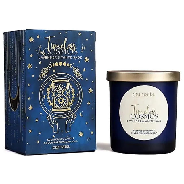Phoenix Import Mani Bhadra Carnatia Starry Spell sojakaars glas Timeless Cosmos – Ø8 cm x 9 cm zwart