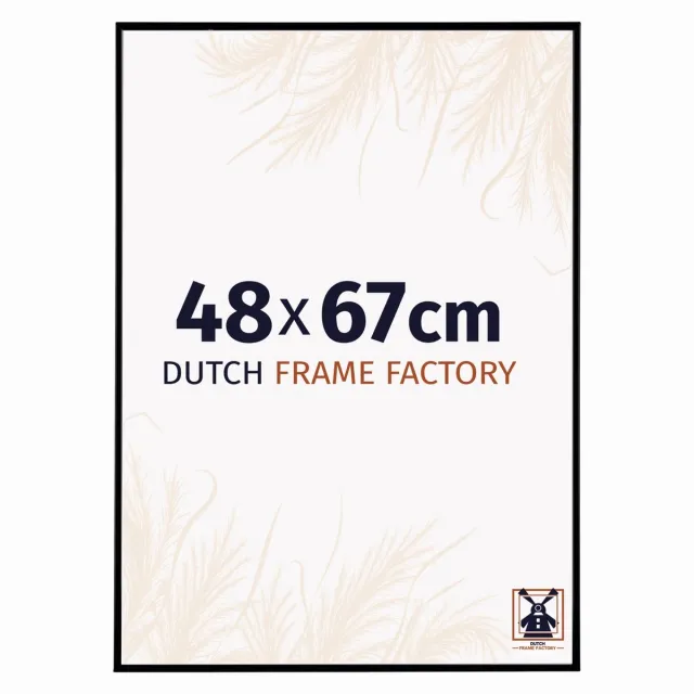 Dutch Frame Factory Fotolijst 48x67 cm - Kunststof - Zwart Mat - Easy