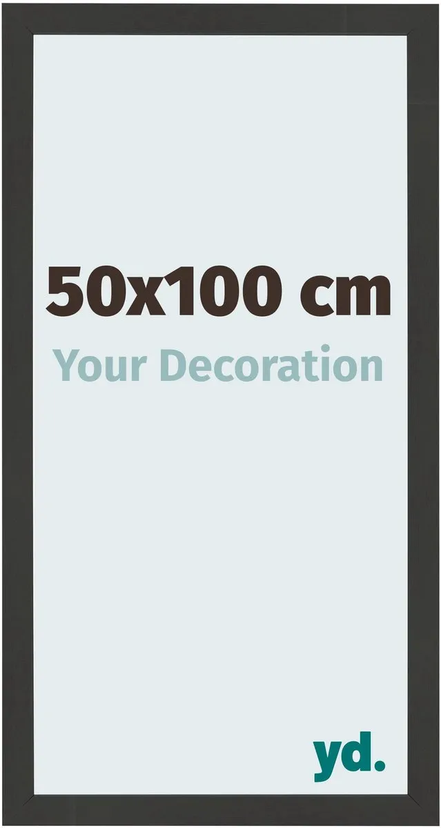 yd. Your Decoration - Fotolijst 50x100 cm - MDF - Zwart Houtnerf - Bologna