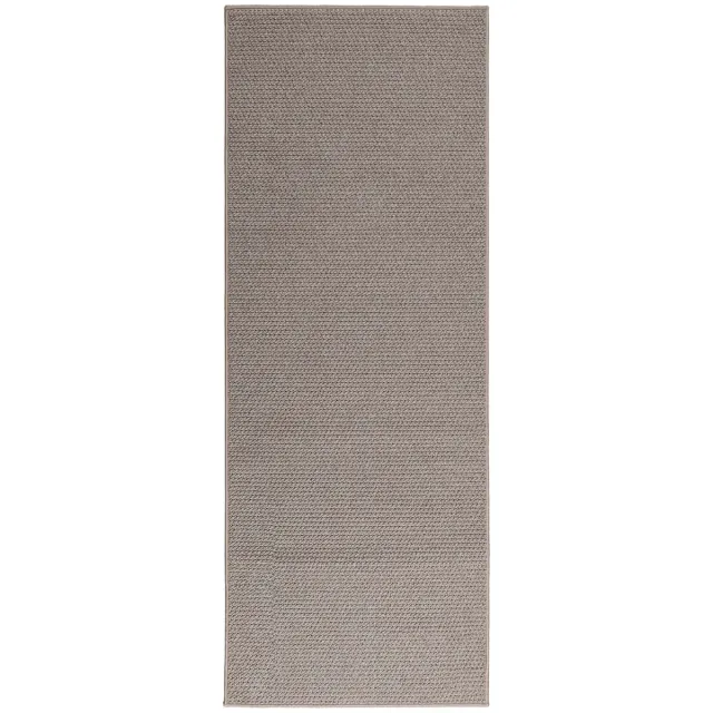 vidaXL Binnen - kleed - LUGO - Crème - en - Taupe - 80 - x - 200 - cm - Polyester Crème en Taupe