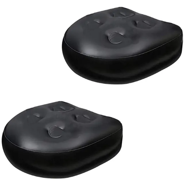 My Ninki ® Opblaasbare Spa Zitkussens met Verstelbare Steun voor Luxe Badervaring, Set van 2, Zwart