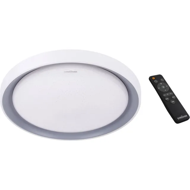 STRÜHM ARIEL - CCT LED Plafondlamp - Aanpasbare licht kleuren - Rond - Plafonnière - dimbaar - met afstandsbediening - 6130Lm - 48W LED - 510 mm zilver