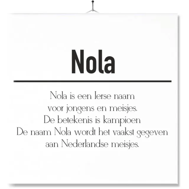 MC Living Tegel Met Opdruk | Betekenis | Kado | Cadeau | Met Naam - Nola Multi-Color