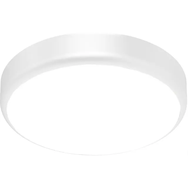 BES LED LED Plafondlamp met Sensor + Dag en Nacht Sensor - Brinton Gruna - 20W 2000lm - Helder/Koud Wit 5000K - IP54 - Opbouw - Rond - Wit