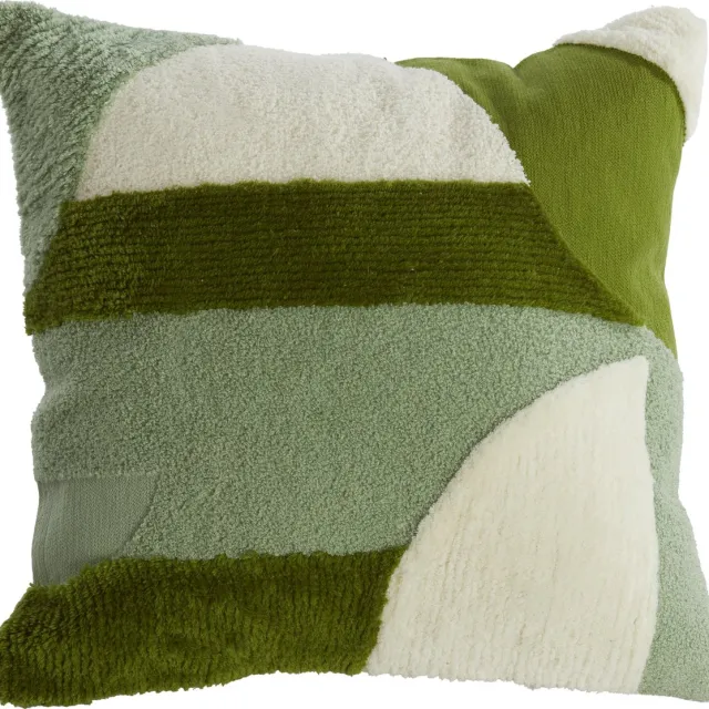 Light & Living Sierkussen 'Tofna' (Green, 45x45cm) Groen