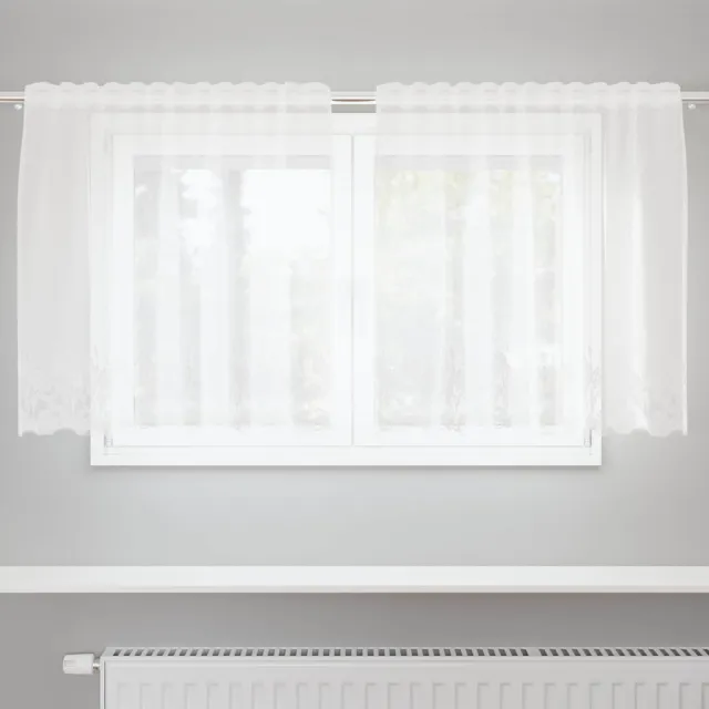 vidaXL Kantgordijn Wit 80 x 150 cm Polyester
