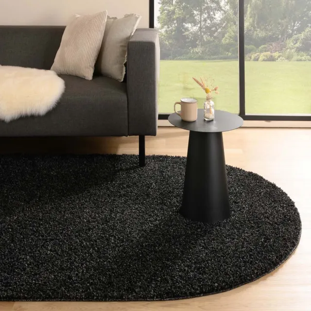 Tapeso Vloerkleed ovaal hoogpolig - Shaggy Trend antraciet 240x340
