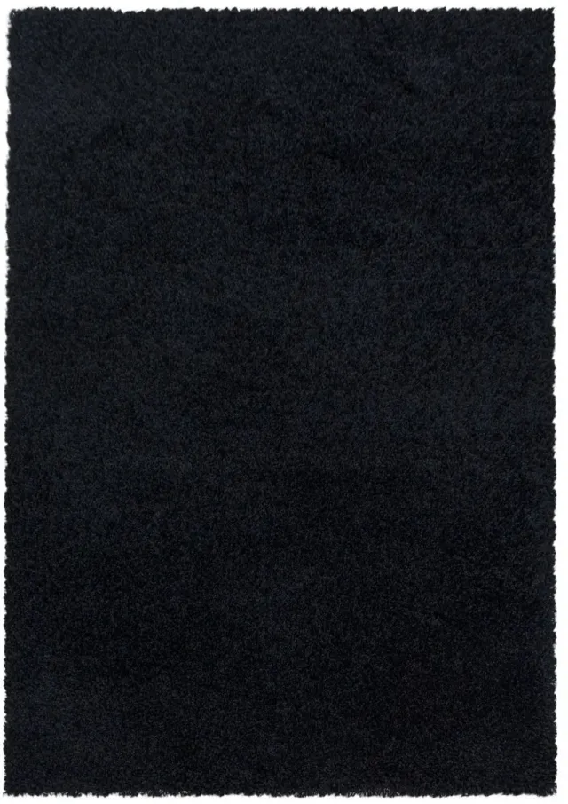Dutch XXL Hoogpolig Vloerkleed | Tapijt | Shaggy | Sydney | Uni | Zwart | 60x110 cm