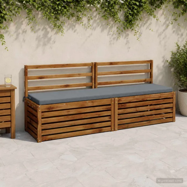 vidaXL Bankkussen SOEST 100% Polyester Blauw 170 x 40 x 5 cm