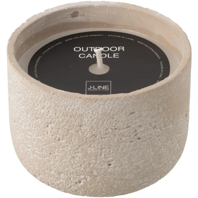 J-Line buitenkaars Rond - lichtbeige - medium - 31U