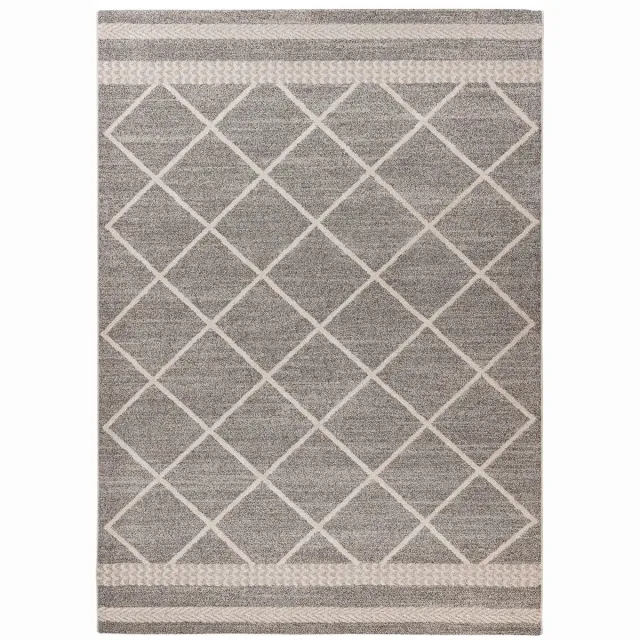 Dutch XXL Scandinavisch Vloerkleed | Tapijt | Rhombus | Ruiten | Bruin/Beige | 160x230 cm
