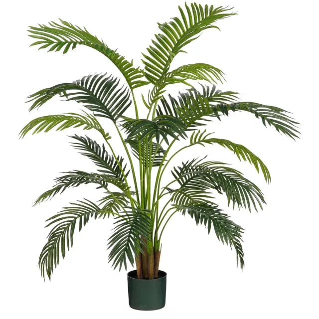 Mica Decorations Kunstplant mica areca palm in pot groen | 2 stuks