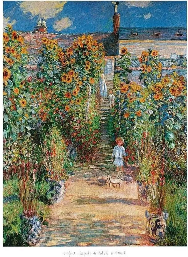 PGM Kunstdruk Claude Monet - Le jardin de l'artiste 50x70cm Divers