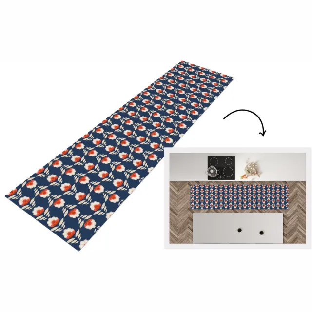 KitchenYeah Keukenloper - Keukenmat vinyl Patronen - Abstract - Bloemen - Keukenmatten loper - Keuken vloerkleed tapijt, foto 5