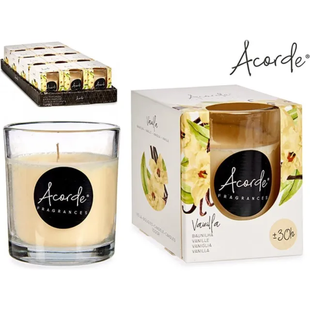 Acorde Geurkaarsenset 2 stuks - VANILLE + ORCHIDEE - In glas - 30u Beige+roze