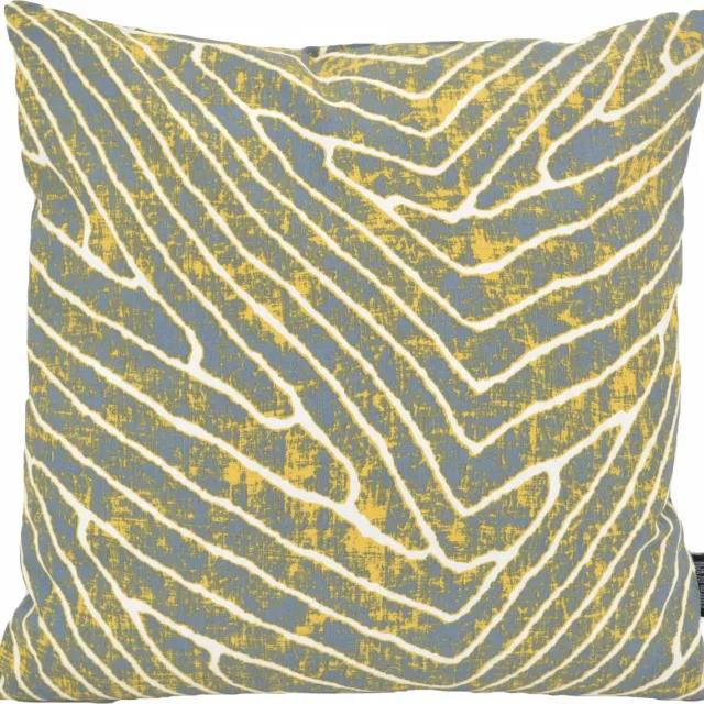 Gek op Kussens! Abstracto Blauw/Geel Kussenhoes | Katoen / Polyester | 45 x 45 cm