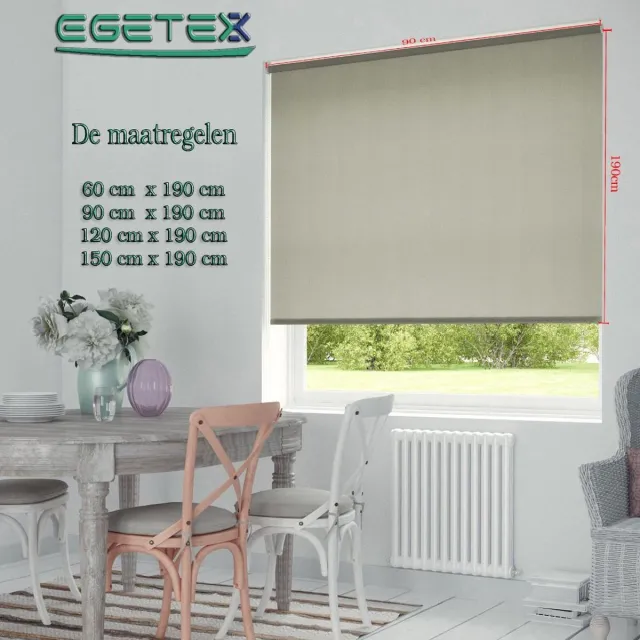 EGETEX TRANSPARANT ROLGORDIJN 120 CM-190 CM DONKER BEIGE