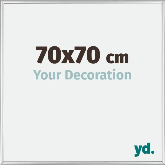 yd. Your Decoration - Fotolijst 70x70 cm - Aluminium - Zilver Hoogglans - Kent