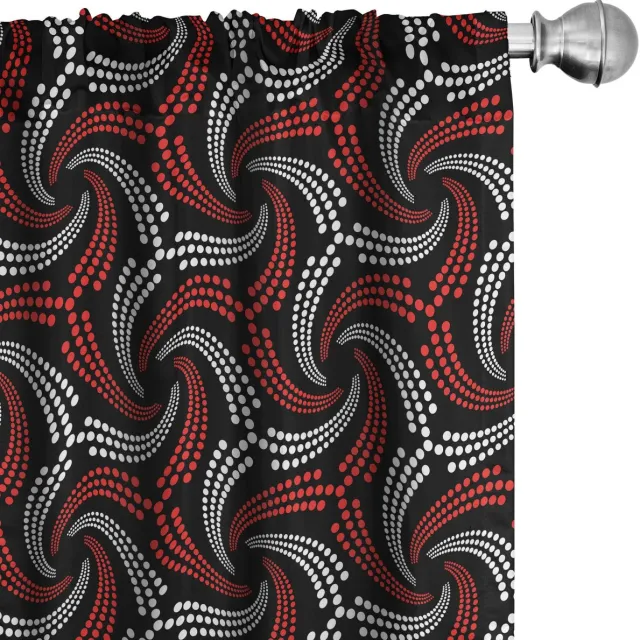 ABAKUHAUS Paneelgordijnen – 2x75x225 cm – microvezel, halfdonker Scarlet