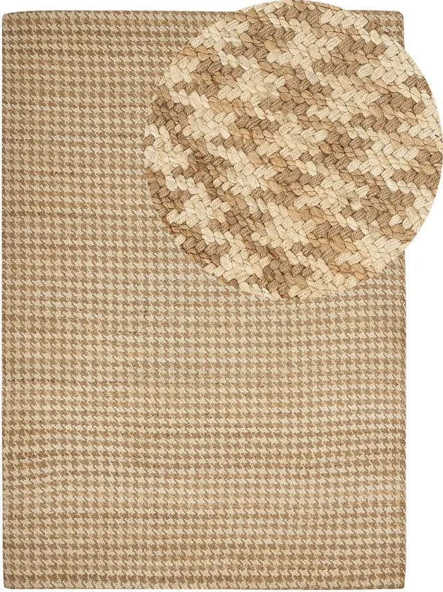 Beliani ARAPTEPE - Laagpolig vloerkleed - Beige - 160 x 230 cm - Jute