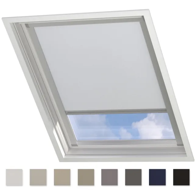 DTCH Dakraam Rolgordijn Trend - Verduisterend - White - voor Velux: PK10 Wit