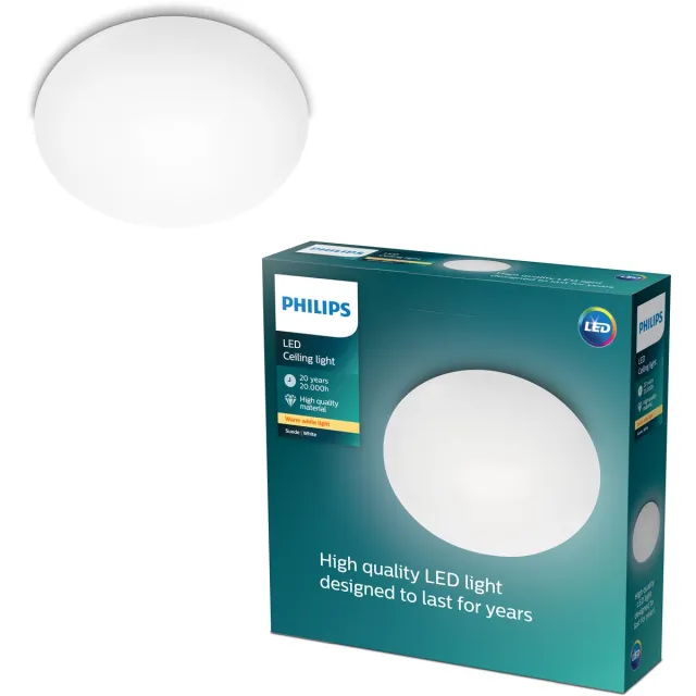Philips Suede plafonnière - warmwit licht - 28cm