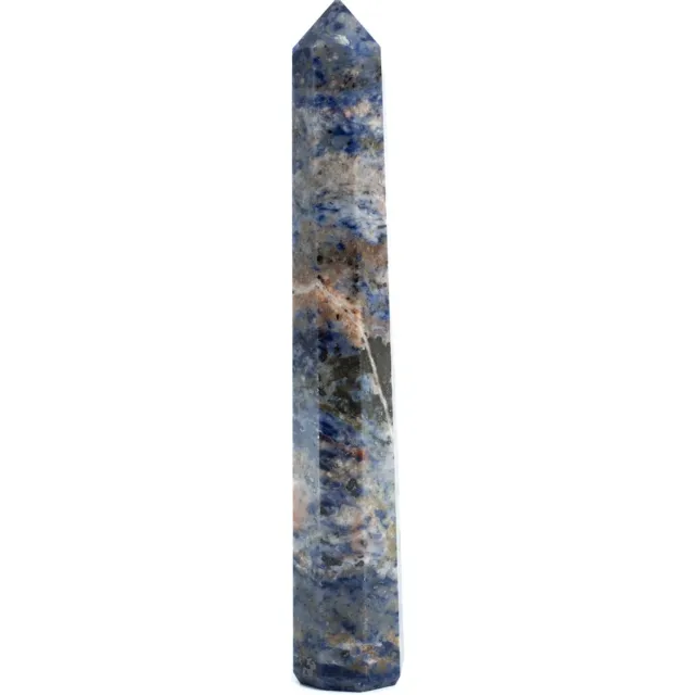 Spiru Edelsteen Obelisk Punt Sodaliet – 90-120 mm – 8 zijden blauw