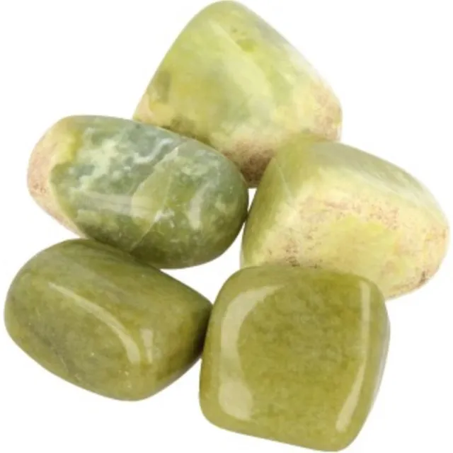 Ruben Robijn Jade olijf 100 gr. trommelstenen (mt3) Groen