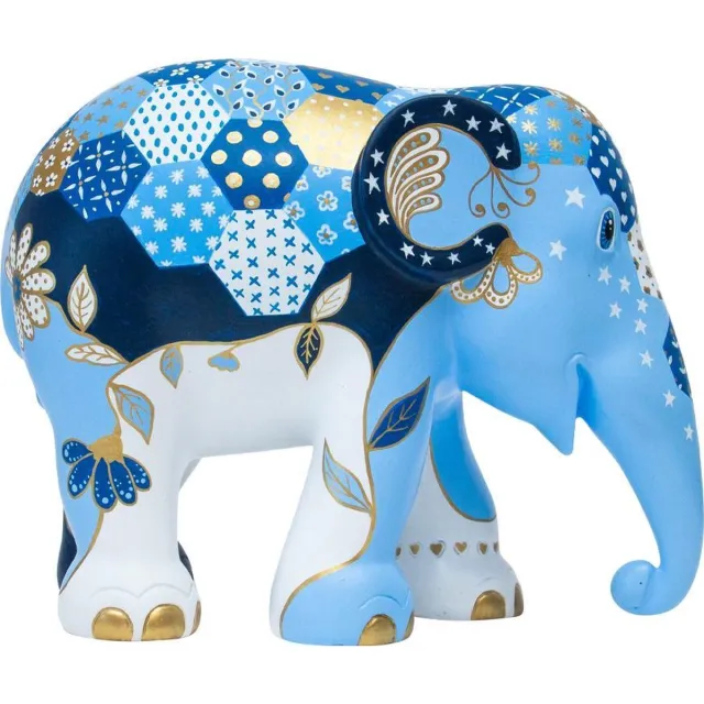 Elephant Parade Patchie Indigo 20 cm Elephant Parade Handgemaakt Olifantenstandbeeld Multi