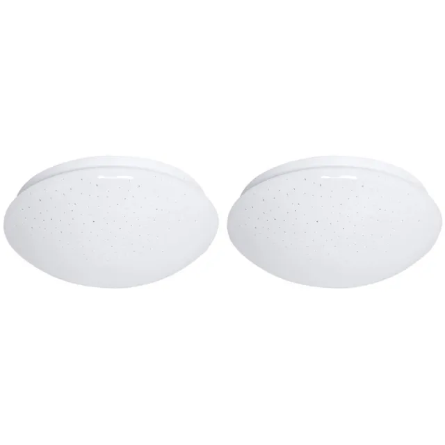 V-TAC LED plafondlamp Plafondlamp Woonkamerlamp Keukenlamp, sterrenhemel, metaal kunststof, wit, 12 watt 840 lumen neutraal wit, D x H 26 x 9,2 cm, set van 2