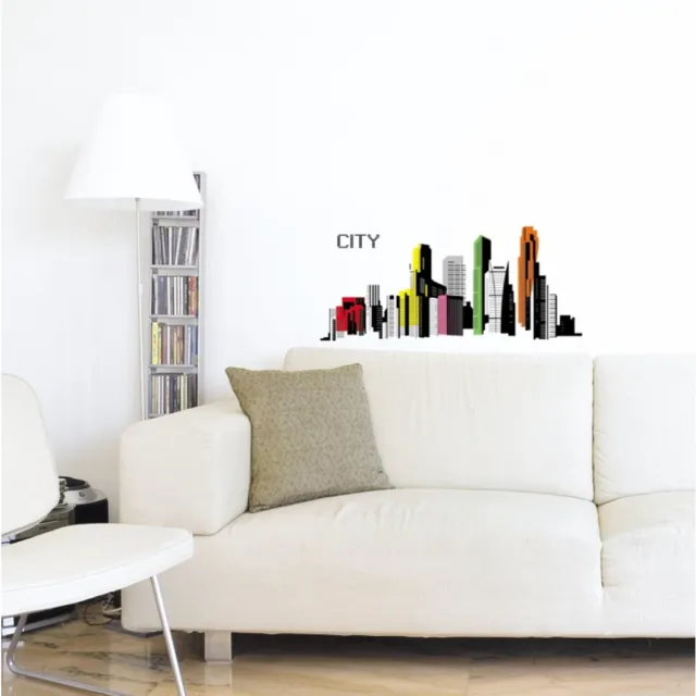 Ambiance Sticker Kleurrijke stadsmuurstickers voor decoratie Multi color