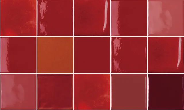 Ulticool Plaktegels - Zelfklevende Tegels - 15x15 cm - Ulticool - Decoratie Sticker Tegels - Rood Vuur Bordeaux Roze Muurstickers - 15 stuks - Plakfolie Tegelstickers - Sticktiles - Badkamer - Keuken