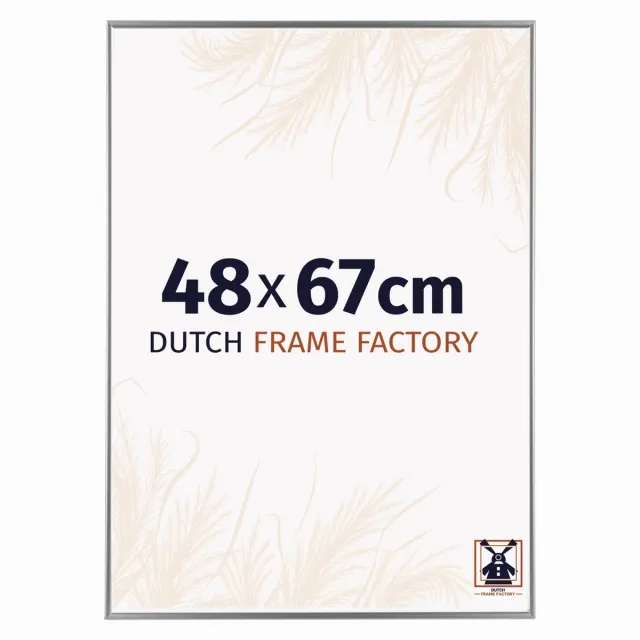 Dutch Frame Factory Fotolijst 48x67 cm - Kunststof - Zilver Hoogglans - Easy