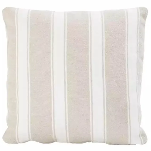 4 Seasons Outdoor Sierkussen 50x50 cm boucle stripe cream 4 Seasons Outdoor Wit