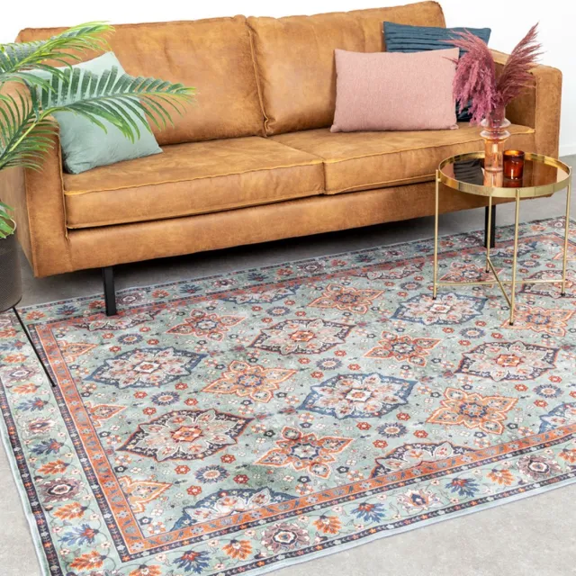 Fraai Vintage vloerkleed - Imagine Oriental Groen | Rijk - 160x230cm