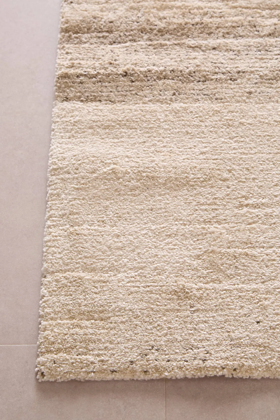 NOUS Living hoogpolig vloerkleed crème beige, foto 5