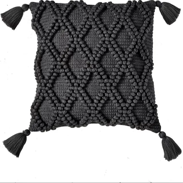 Ulster Weavers Kussen - Alda - Ulster Weavers - Zwart - Met binnen kussen - 43 cm x 43 cm