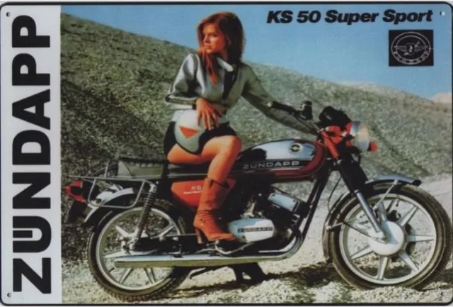 metal signs UK Wandbord Transport Motor Brommer - Zundapp KS 50 Super Sport multi