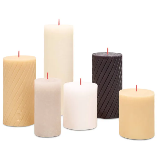 Bolsius Kaarsen Rustiek Pillow Talk (set van 6) beige/wit/grijs